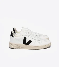 V-10 LEATHER WHITE BLACK>VEJA Best Sale