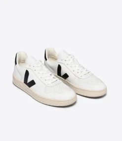 V-10 LEATHER WHITE BLACK>VEJA Best Sale