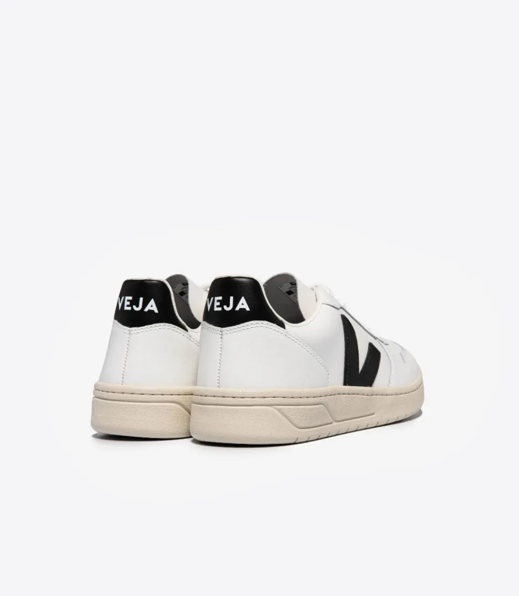 V-10 LEATHER WHITE BLACK>VEJA Best Sale