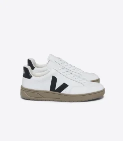 V-12 LEATHER WHITE BLACK DUNE>VEJA Online