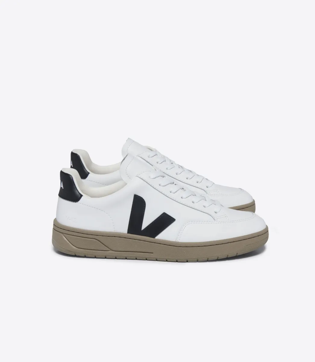 V-12 LEATHER WHITE BLACK DUNE>VEJA Online