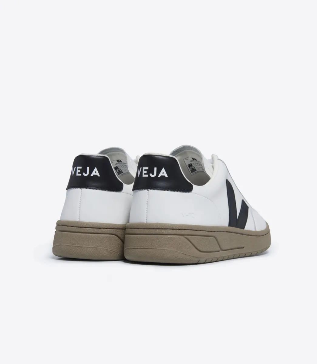 V-12 LEATHER WHITE BLACK DUNE>VEJA Online