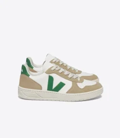 V-10 LEATHER WHITE EMERAUDE SAHARA>VEJA New