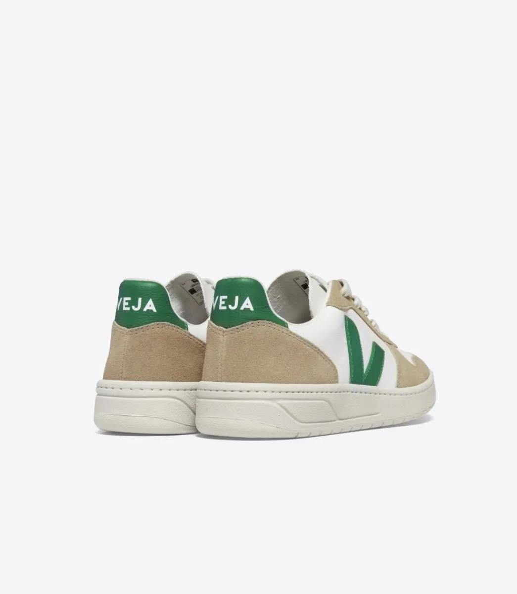 V-10 LEATHER WHITE EMERAUDE SAHARA>VEJA New