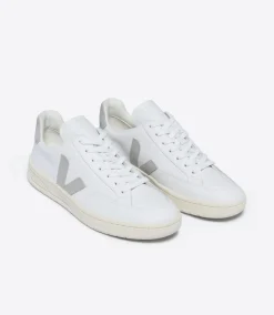 V-12 LEATHER WHITE LIGHT GREY>VEJA New