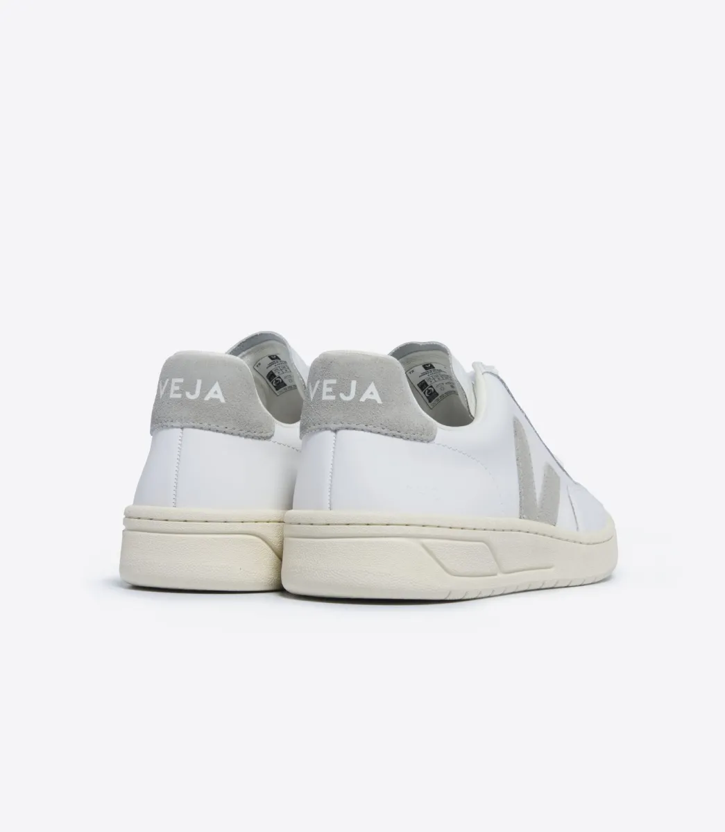 V-12 LEATHER WHITE LIGHT GREY>VEJA New