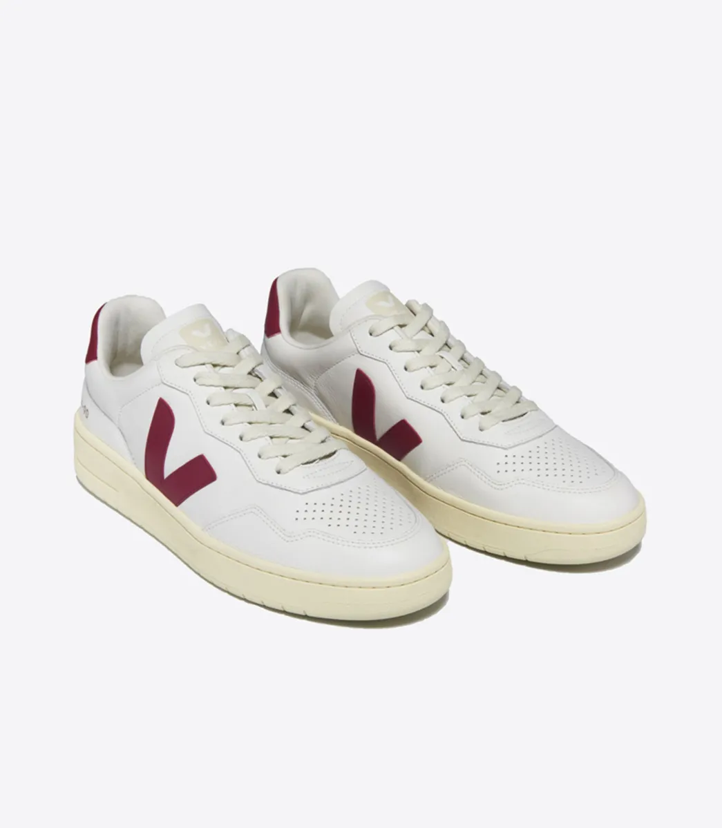 V-90 LEATHER WHITE MARSALA>VEJA Fashion