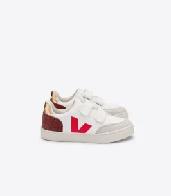 V-12 LEATHER WHITE MULTICO DRIED PETAL>VEJA Best