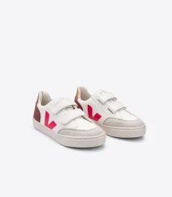 V-12 LEATHER WHITE MULTICO DRIED PETAL>VEJA Best