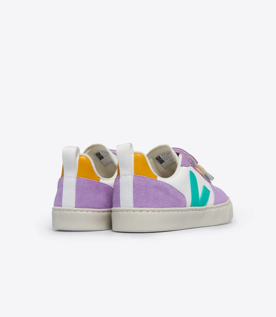 V-10 LEATHER WHITE MULTICO FRESHMINT>VEJA New