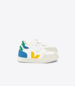 V-12 LEATHER WHITE MULTICO INDIGO>VEJA Outlet