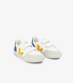 V-12 LEATHER WHITE MULTICO INDIGO>VEJA Outlet