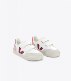 V-12 LEATHER WHITE MULTICO NACRE>VEJA Discount