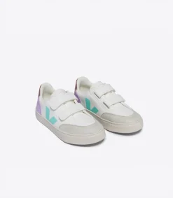 V-12 LEATHER WHITE MULTICO ORCHID>VEJA Cheap