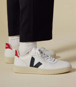 V-10 LEATHER WHITE NAUTICO PEKIN><noscript><img width=