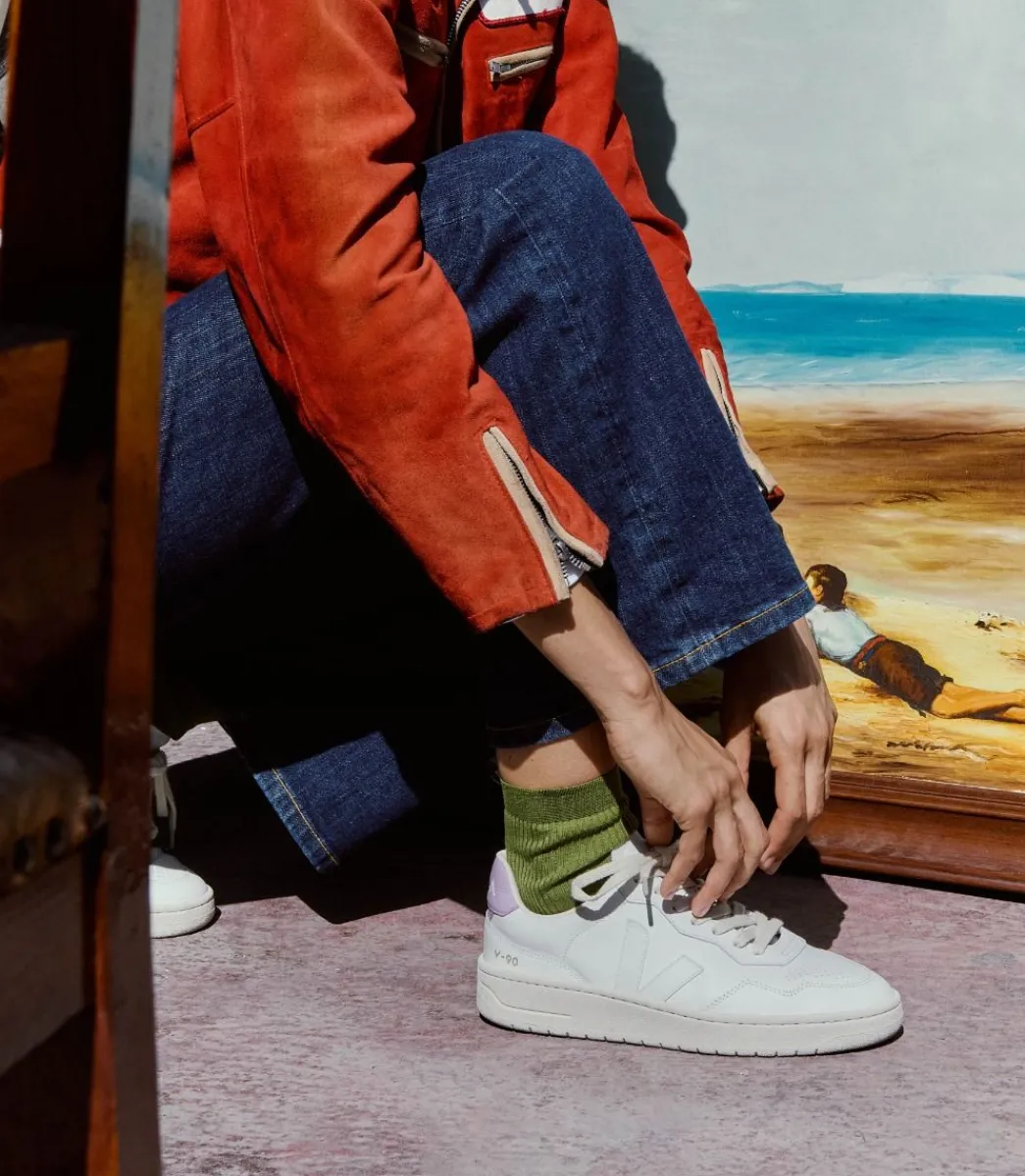 V-90 LEATHER WHITE ORCHID>VEJA Cheap