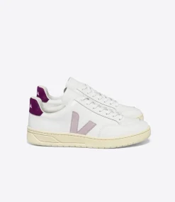 V-12 LEATHER WHITE PARME MAGENTA>VEJA New