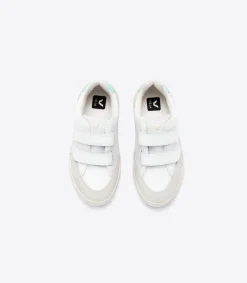 V-12 LEATHER WHITE PARME TURQUOISE>VEJA Hot
