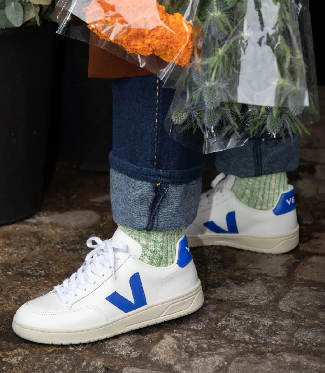 V-12 LEATHER WHITE PAROS>VEJA Clearance