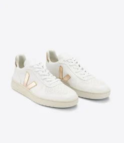 V-10 LEATHER WHITE PLATINE>VEJA Best Sale