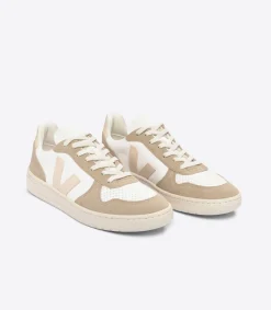 V-10 LEATHER WHITE SABLE SAHARA>VEJA Store