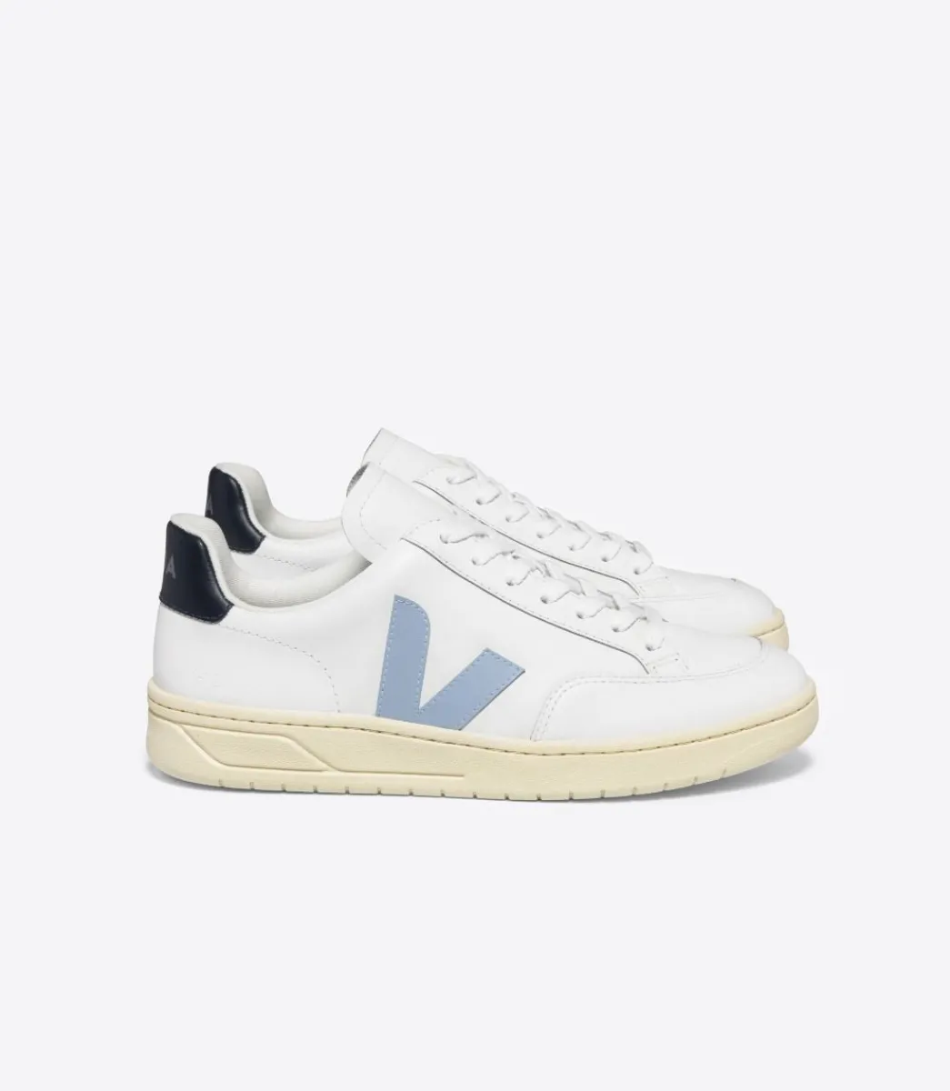 V-12 LEATHER WHITE STEEL NAUTICO>VEJA Best Sale
