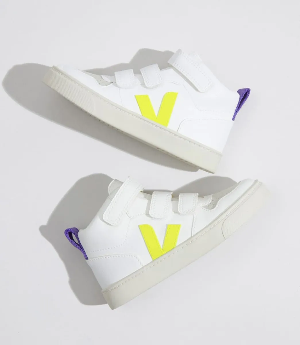 V-10 MID CWL WHITE JAUNE FLUO PURPLE>VEJA Online