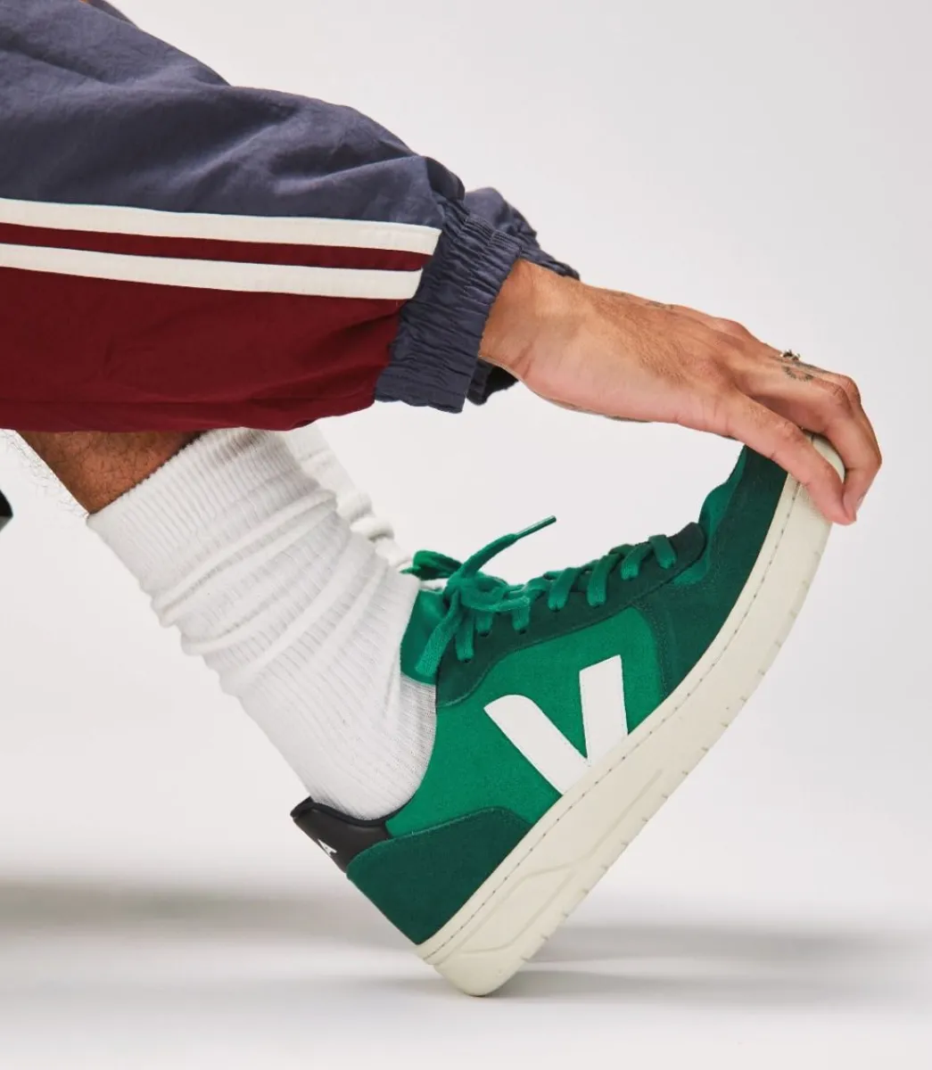 V-10 SUEDE EMERAUDE PIERRE BLACK>VEJA Outlet