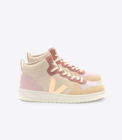 V-15 SUEDE MULTICO PEACH>VEJA Fashion