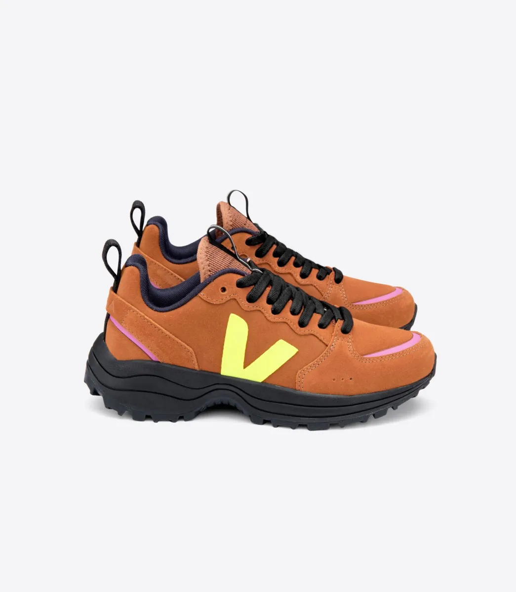 VENTURI SUEDE TUILE JAUNE FLUO BLACK SOLE>VEJA Store