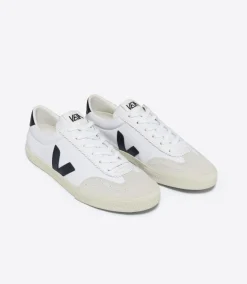 VOLLEY CANVAS WHITE BLACK>VEJA Discount