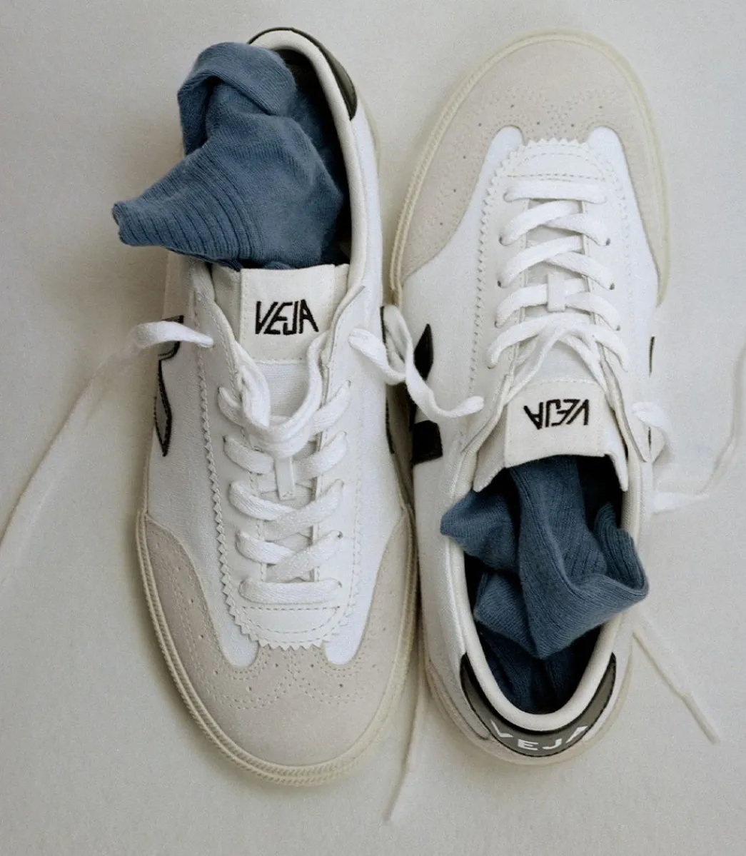 VOLLEY CANVAS WHITE BLACK>VEJA Discount