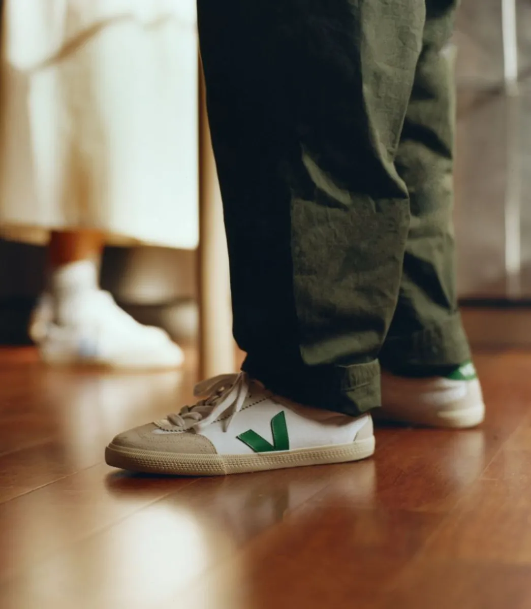 VOLLEY CANVAS WHITE EMERAUDE>VEJA Fashion