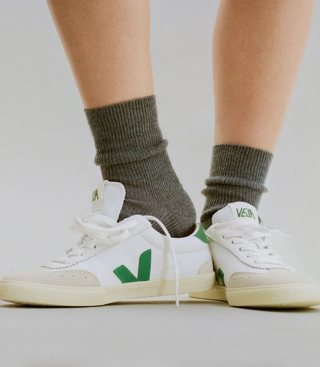 VOLLEY CANVAS WHITE EMERAUDE>VEJA Fashion