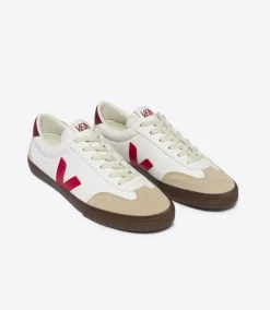 VOLLEY LEATHER WHITE PEKIN BARK>VEJA New