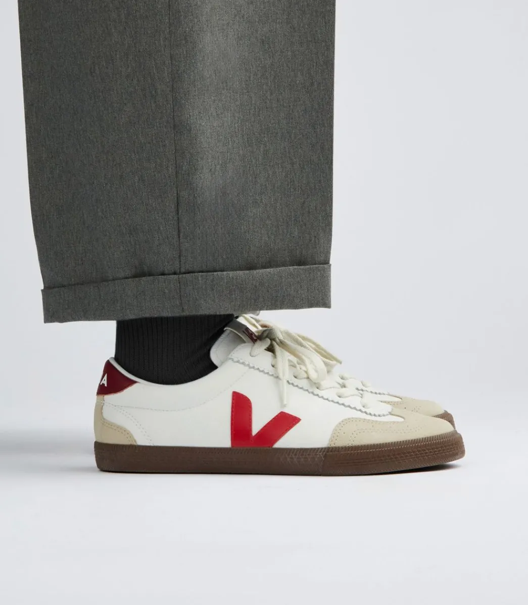 VOLLEY LEATHER WHITE PEKIN BARK>VEJA New